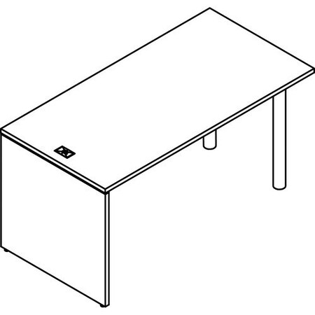 Groupe Lacasse Table, Laminate Modesty Panel, 60inWx30inDx29-7/8inH, Sahara LASM1QSRTM3060R